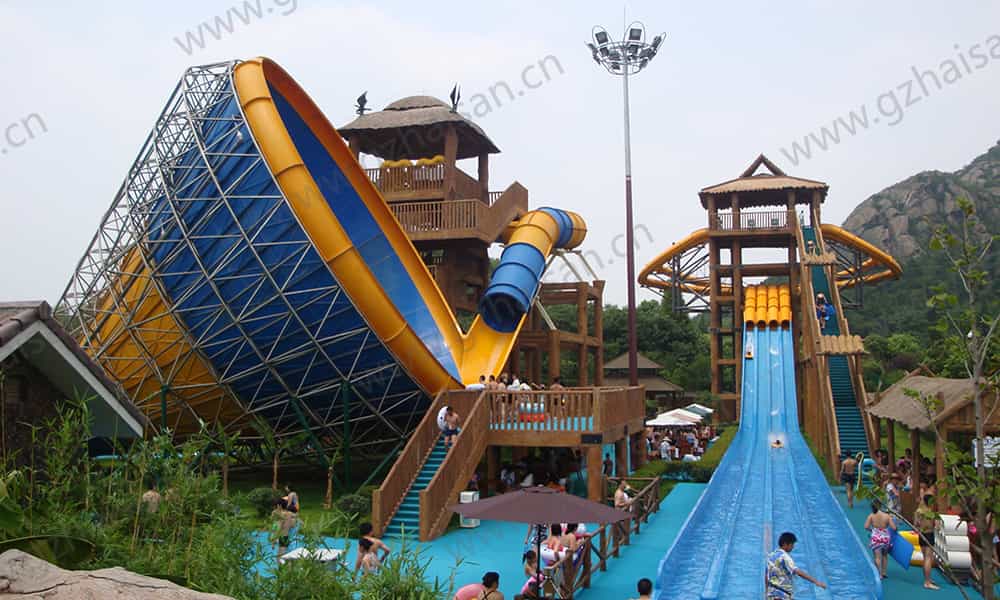 江苏苏州乐园水上世界大喇叭、章鱼滑道